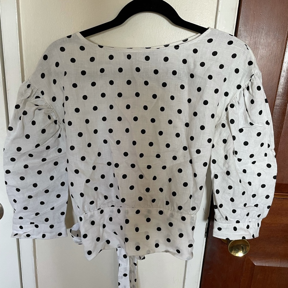 Zara puff sleeve blouse